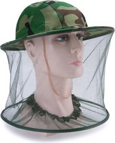 Muskietenhoed - muggenhoed - hoofd klamboe - navy - muggengaas - reishoed - hoofdnet - mosquito net - anti muggen
