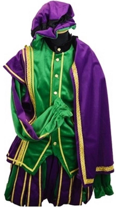 Pieten groen-paars fluweel paarse cape en muts (maat S) SUPERAANBIEDING ! | bol.com