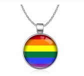 LGBTQ Hanger inclusief ketting|Regenboog Ketting|Gay Pride|LGBT|Cabantis|Collier
