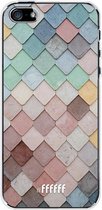 iPhone SE (2016) Hoesje Transparant TPU Case - Colour Tiles #ffffff