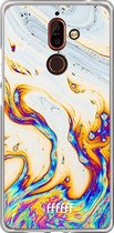 Nokia 7 Plus Hoesje Transparant TPU Case - Bubble Texture #ffffff