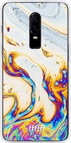 OnePlus 6 Hoesje Transparant TPU Case - Bubble Texture #ffffff
