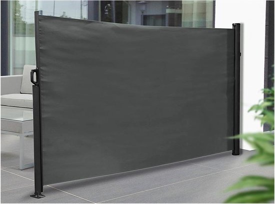 Uittrekbaar Windscherm - Antraciet - 300 x 140 cm - Tuinscherm -  Uitschuifbaar | bol.com