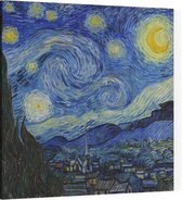 De sterrennacht, Vincent van Gogh - Foto op Canvas - 100 x 100 cm