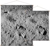 Astronaut footprint (voetafdruk op maanoppervlak) - Foto op Textielposter - 45 x 60 cm