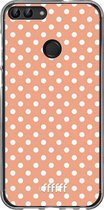 Huawei P Smart (2018) Hoesje Transparant TPU Case - Peachy Dots #ffffff