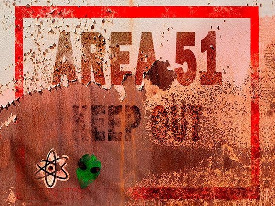 Signs-USA Area 51 rust - Wandbord - 30 x 40 cm