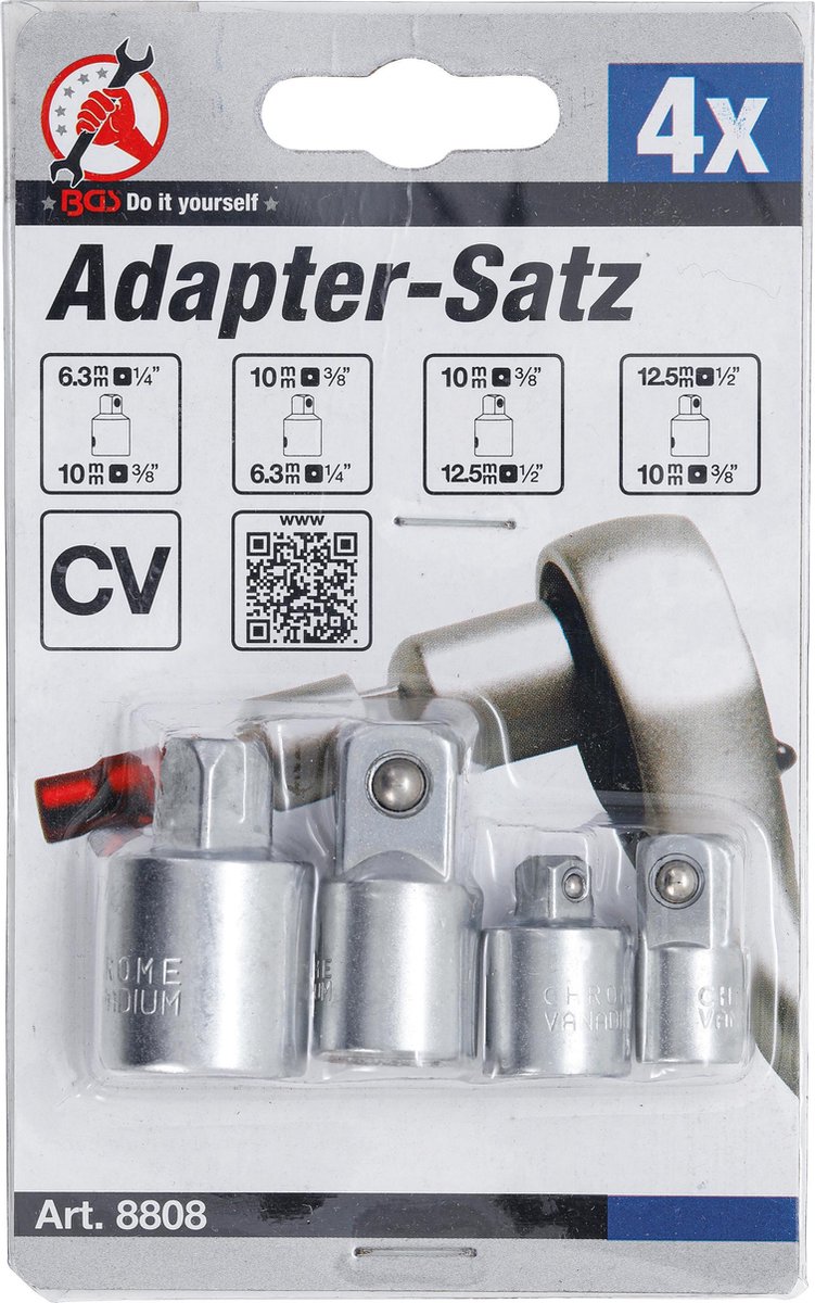 Adaptateur De Douille 3/8" Femelle Vers 1/4" Mâle - Acier Chrome Vanadium - Clé à Cliquet