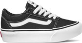 Vans MY Ward Platform Meisjes Sneakers - (Canvas) Black/White - Maat 34