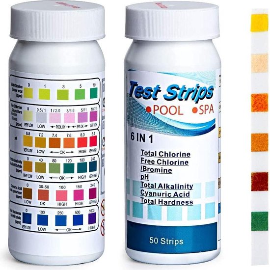 Professionele Zwembad Test Strips 6 in 1 50 Stuks/Strips Zwembad Onderhoud