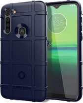 Hoesje voor Motorola Moto G8 - Beschermende hoes - Back Cover - TPU Case - Blauw