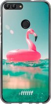 Huawei P Smart (2018) Hoesje Transparant TPU Case - Flamingo Floaty #ffffff