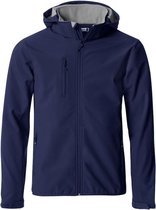 Clique Basic Hoody Softshell Navy Blauw - Maat L