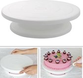 Draaiplateau / draaibare plaat taart 27,5 cm cake standaard decoreren taart wit