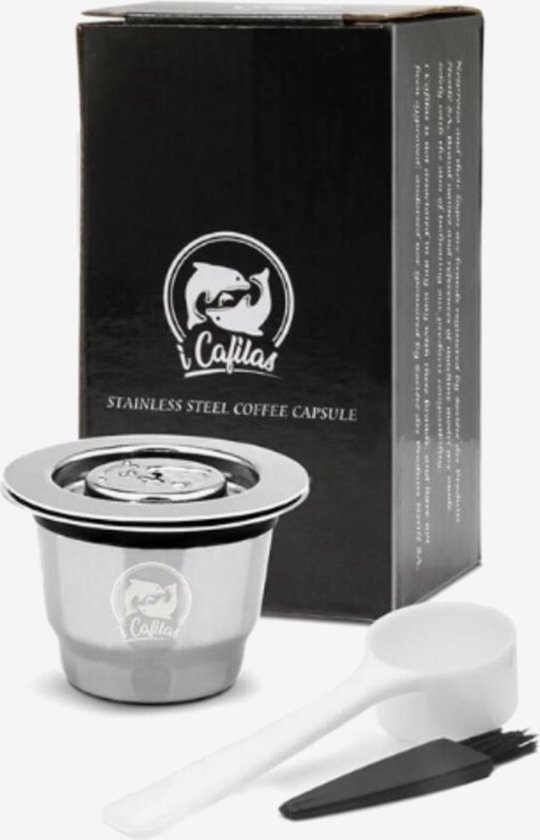 Permanent Van Jaar Herbruikbare Nespresso Cups Hervulbare Koffie Capsule - RVS | bol.com