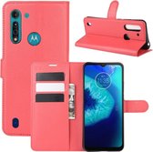 Book Case - Motorola Moto G8 Power Lite Hoesje - Rood