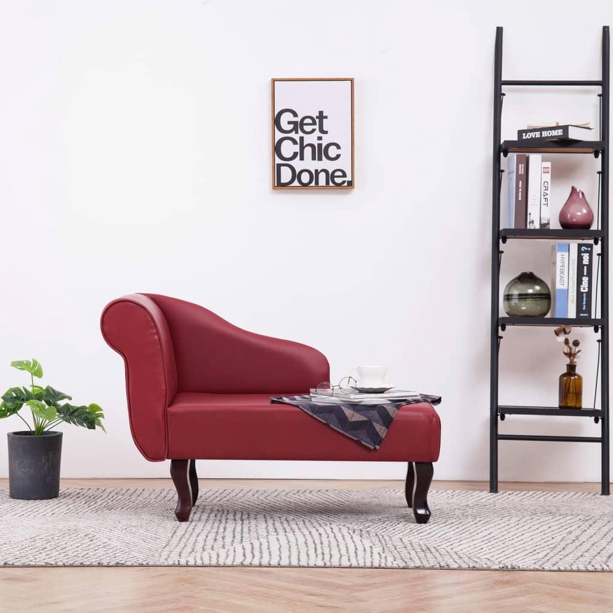 Chaise Loungebank Leer (Incl LW anti kras viltjes) Chaise Longue