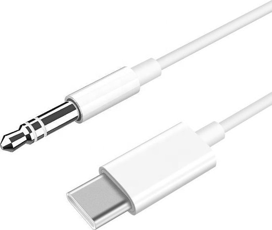 USB-C naar Headphone Jack Audio Aux Kabel - usb c naar Aux Auto Kabel - 3.5  mm - 1... | bol.com
