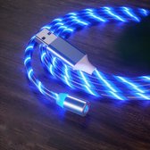 Magnetische  oplaadkabel - kabel - 360° LED - USB-C  - blauwe LED verlichting - NIEUW 2021 -