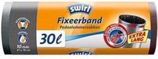 fusie sociaal Ambtenaren Swirl vuilniszakken | met fixeerband | extra lang | 30 liter | bol.com