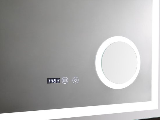 Mawialux LED Badkamerspiegel - 180cm - Rechthoek - Verwarming - Digitale  klok - Iris | bol
