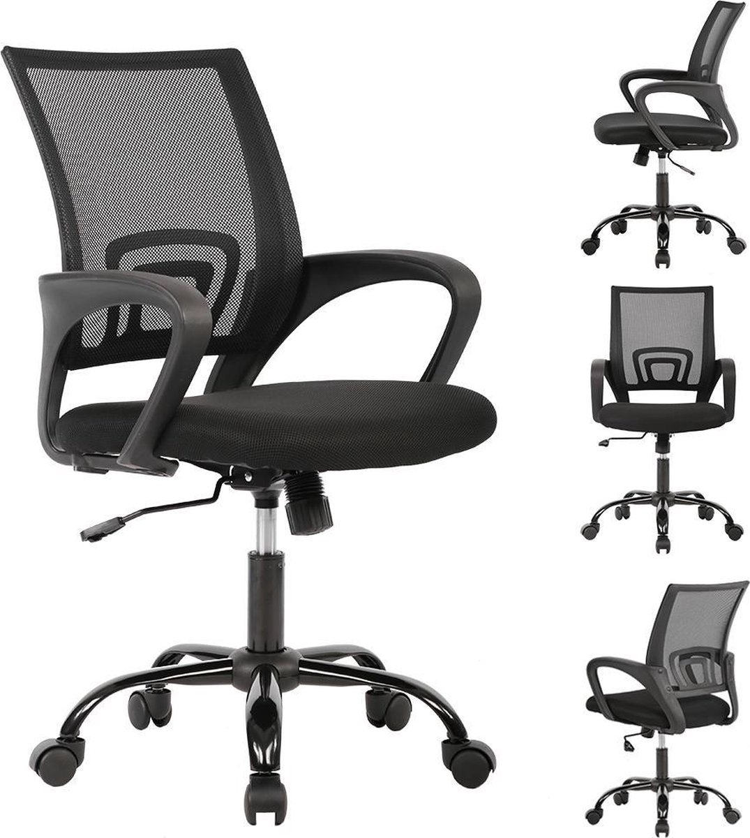 Best Office OCH03Black, Ergonomische bureaustoel, computerstoel met