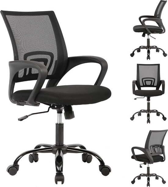 Best Office OC-H03-Black, chaise de bureau ergonomique, chaise d'ordinateur  avec... | bol