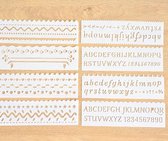 Bullet Journal Plastic Stencils - 8 stuks - Templates Golven - Waves - Sjablonen - 5,5 x 18,3cm - Handlettering toolkit - Knutselen - Decoratie - Accessoires
