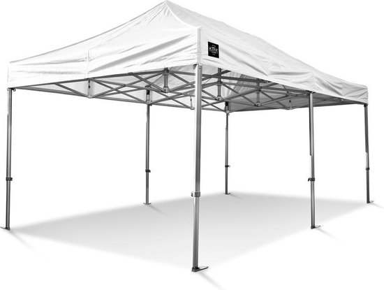 Grizzly Outdoor Easy Up Partytent 3x6 m Wit met opbergtas | bol.com