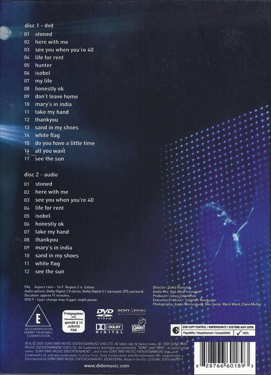 Cover van de film 'Dido - Live At Brixton Academy + Cd'