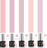 Cosmetics Zone Gellak Set 5 kleuren Sweet Pink - Sweet Pink - Glanzend - Gel nagellak