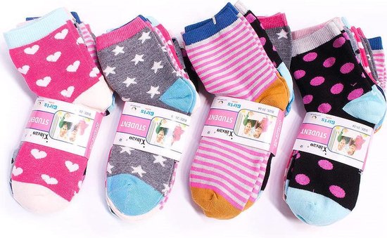Kindersokken multipack 5 paar meisjes sokken maat 22-24 | bol.com
