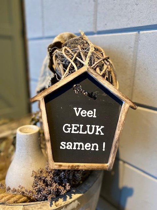Huisje Sleutel / Veel geluk samen / nieuw huis - nieuwe woning / hout /  landelijk... | bol.com