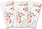 Paper Design - papieren zakdoekjes - Red berries - 3 pakjes x 10 stuks