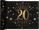 1x Chemin de table 20 ans anniversaire 30 x 500 cm op rol - Décoration anniversaire 20 ans décorations de table - Articles de fête