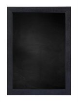 Zwart Krijtbord met Houten Lijst - Zwart Ingewassen - 73 x 103 cm - Lijstbreedte: 20 mm - Vlak