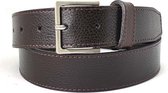 Fana Belts Heren Riem Nette Riem - Vierkante Gesp - 3,5 cm Breed - Made in Italy Heren Broekriem Pantalon Bruin 100 cm