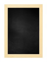 Zwart Krijtbord met Houten Lijst - Blank Ongelakt - 73 x 103 cm - Lijstbreedte: 20 mm - Vlak