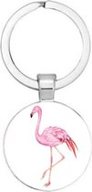 Akyol - Flamingo Sleutelhanger - Flamingo - Dier - Vogel - Dierenvriend - Leuk kado voor iemand die van dieren houd - 2,5 x 2,5 CM