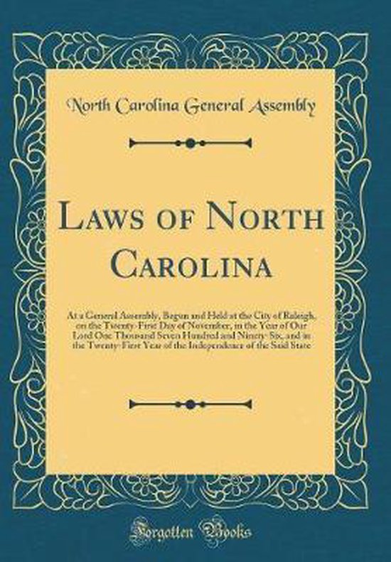 Laws of North Carolina 9780656464883 North Carolina General