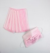 Roze 3-laags wegwerp mondmasker 50 stuks per doos