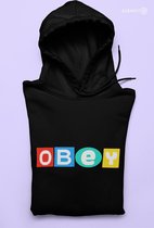 J-Hope Mang Dynamite OBEY Black Hoodie | Kpop Army Bangtan Boys Fan Album Merchandise | Unisex Maat L