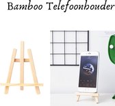 Bamboo Telefoonhouder | Duurzaam | Eco Friendly | gsm houder| bureau | Tafel | Telefoon Statief |Gsm houder bureau	| Telefoonstandaard | statief smartphone| Telefoon houder