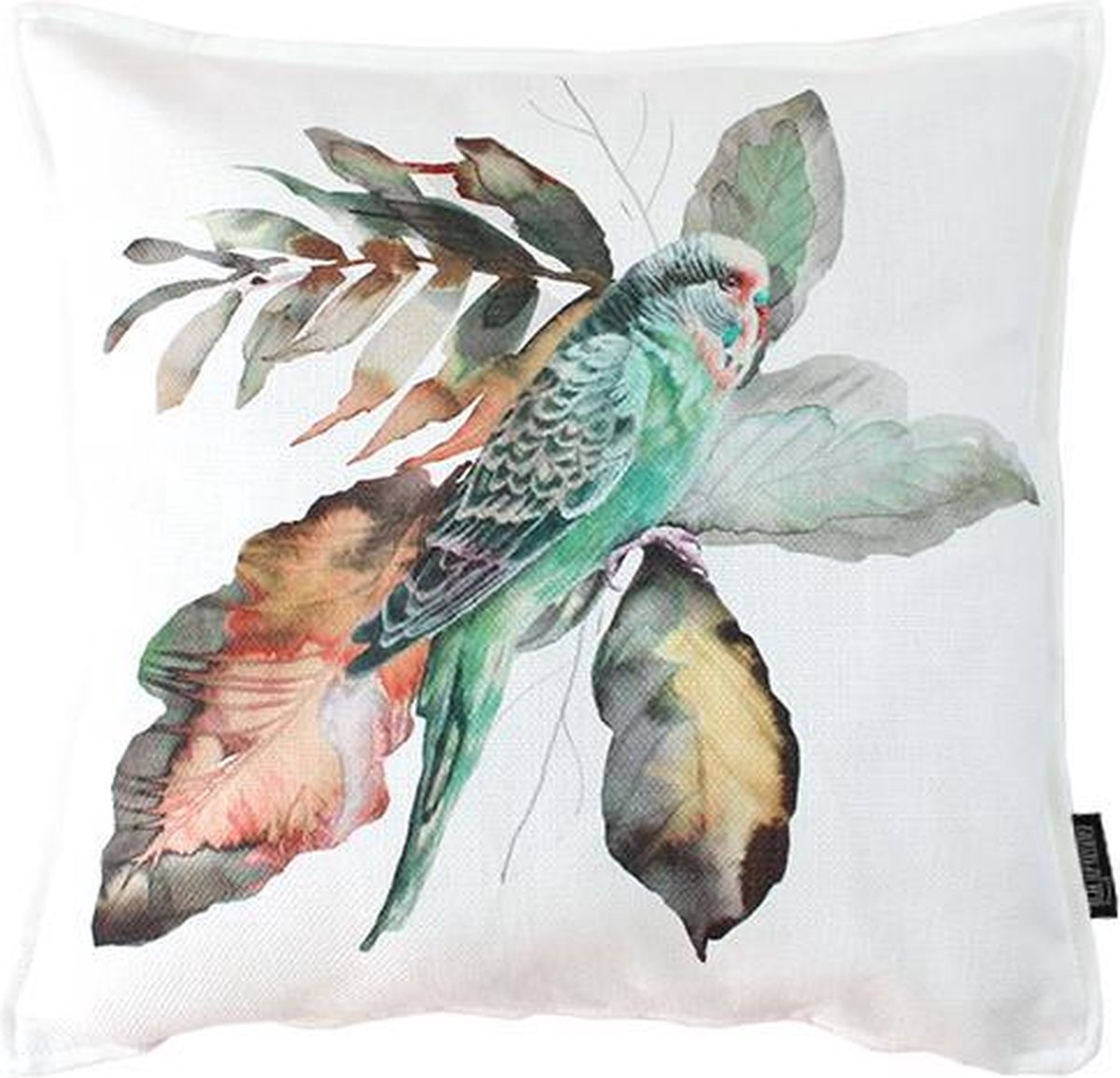 Gek op Kussens! Jacquard Bird Kussenhoes | Polyester - Jacquard Stof | 45 x 45 cm Multi