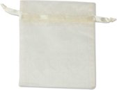 Organza zakjes Ivoor Kleur 9x12 cm Pak van 50 Stuks