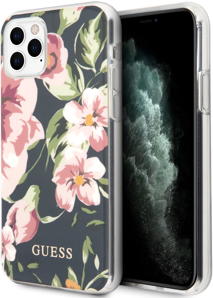 Guess Shiny Flower Hard Case - Apple iPhone 11 Pro Max (6.5") - Design N.3