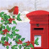 Crystal Card® Robin&Postbox (18x18 cm)