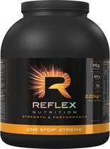 One Stop Xtreme Reflex Nutrition 2 KG Aardbei - Mass Gainer, Weight Gainer Poeder, Gewichtstoename, Spiergroei, Spiermassa