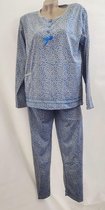 Dames pyjama set met panterprint M 36-38 grijs/blauw
