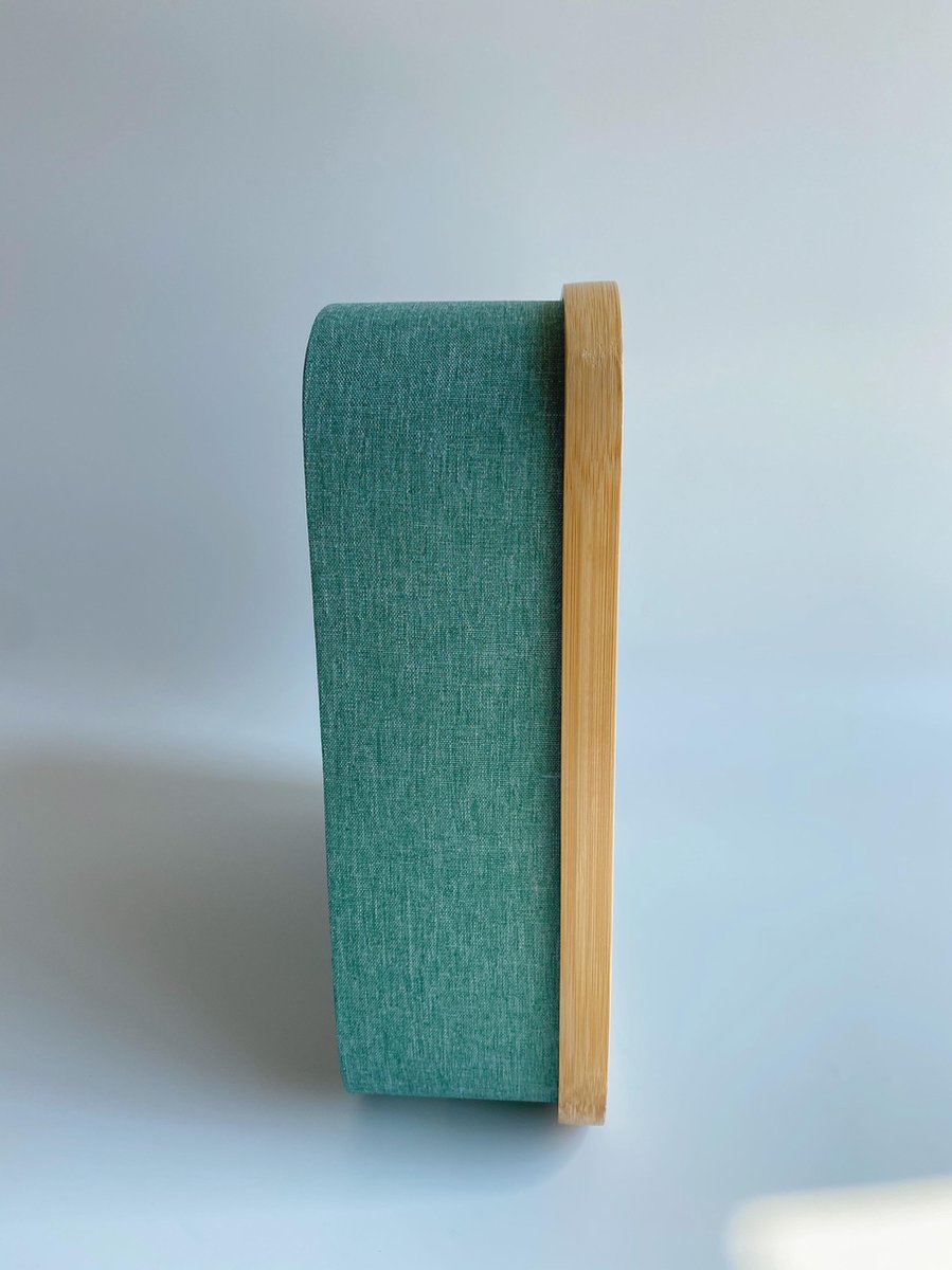 Opbergmand | Kastorganizer | Opberger | Bamboe frame | 30x30x9cm | Green